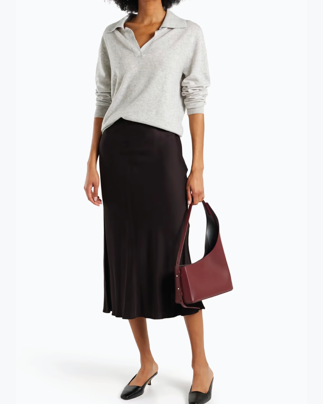 Yoli silk tuck skirt シルク100% Karen Thomas - Sustainable Fashion - 100% Washable Silk Maxi