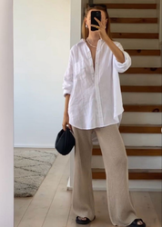 100% Linen Hand-Dyed Overshirt – Limited Edition