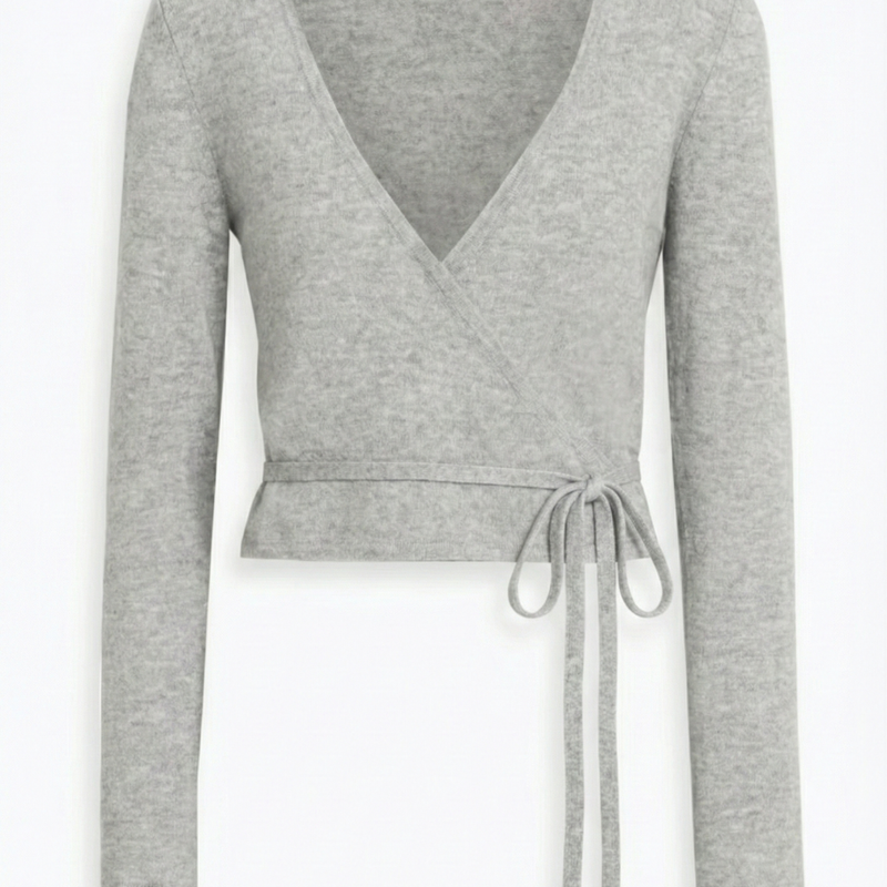 Ballet wrap sweater black