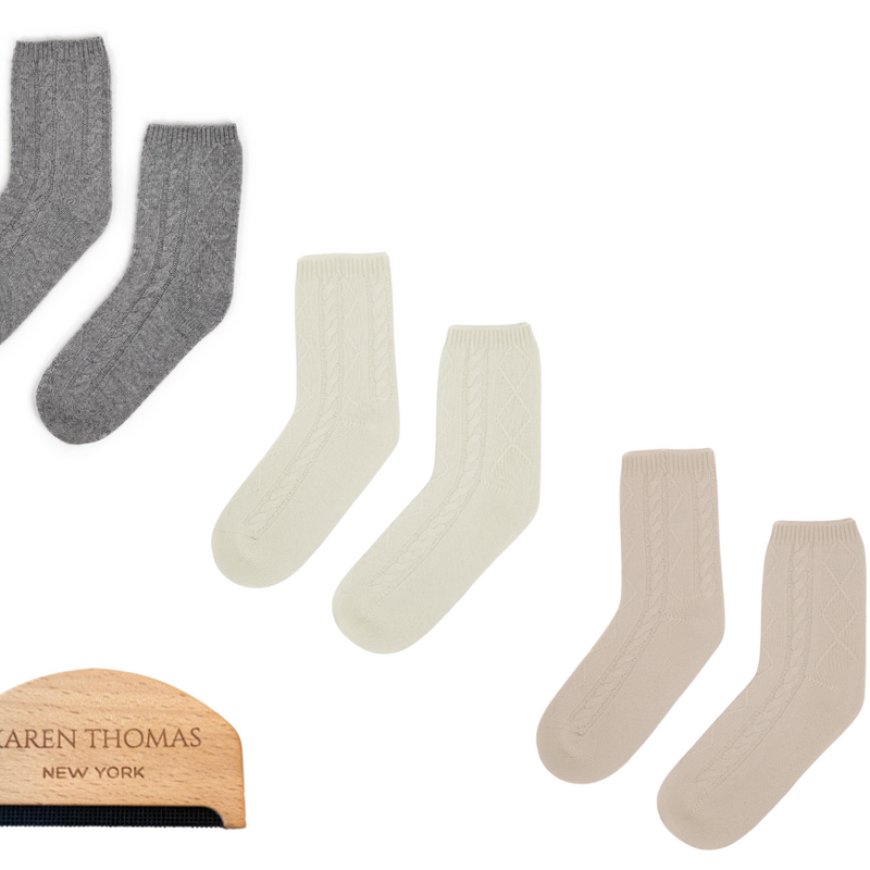 Cashmere socks gift set