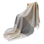 Australian Wool Oversize Check Throw Blanket