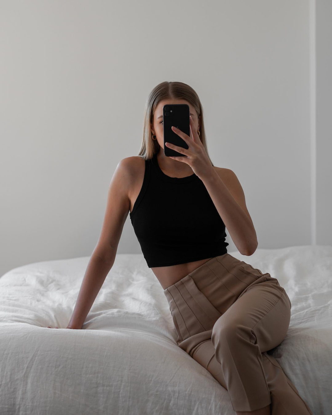 Lewis Bamboo Ribbed Crop Boyfriend Tank