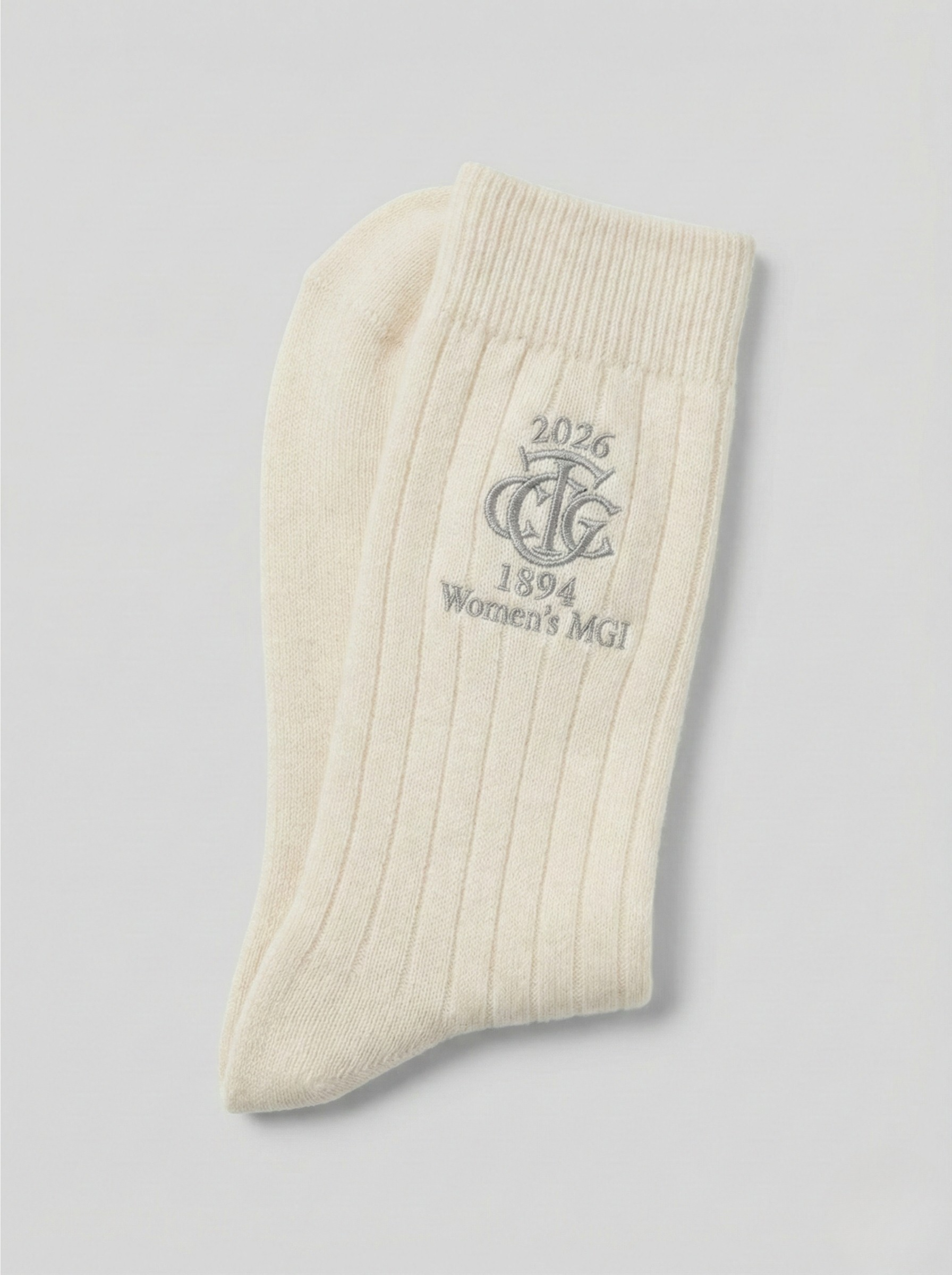 Cable Knit Socks — TGC Women's MGI (Ivory)