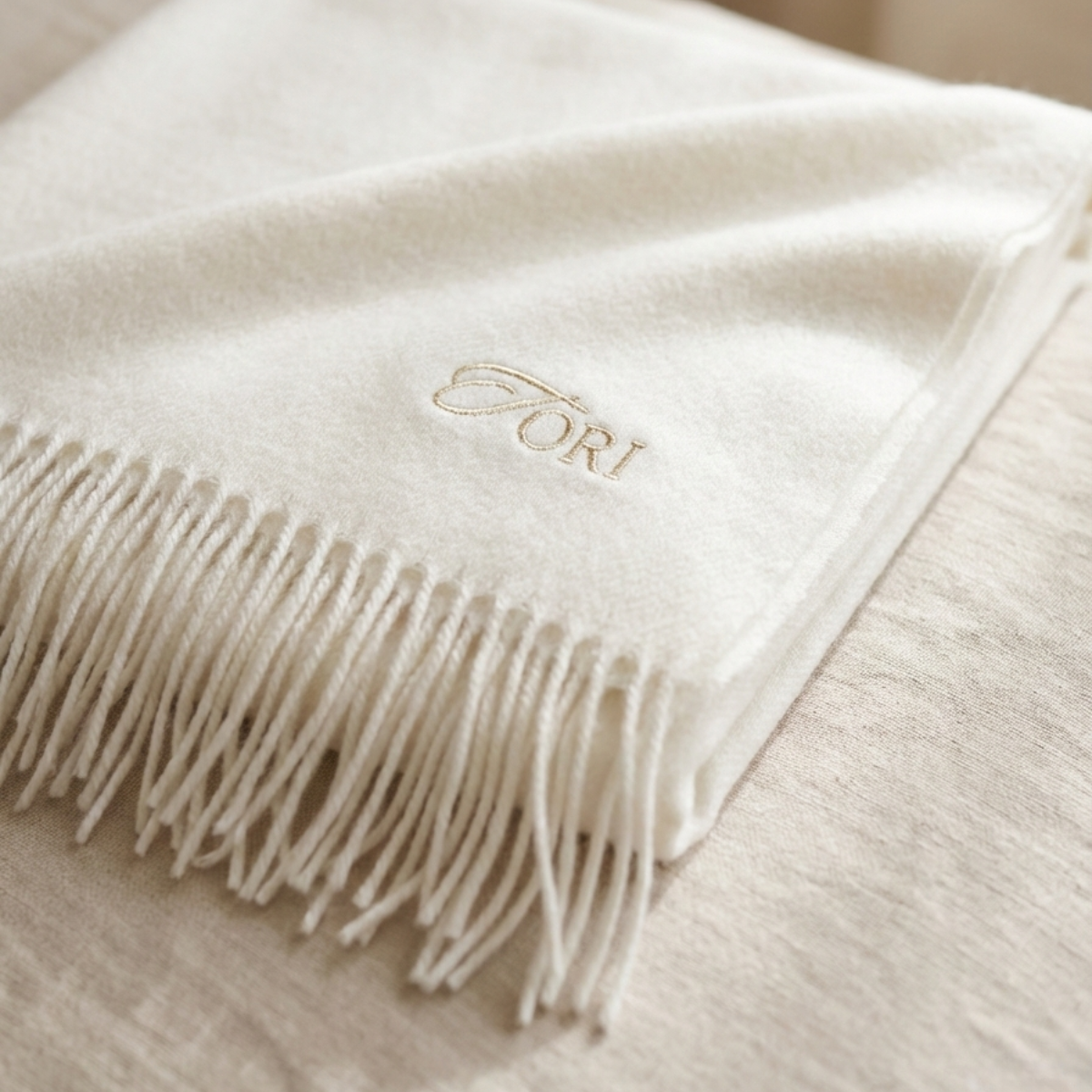 Solid 100% Cashmere Throw Blanket