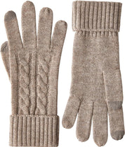 Cable Knit 100% Cashmere Gloves