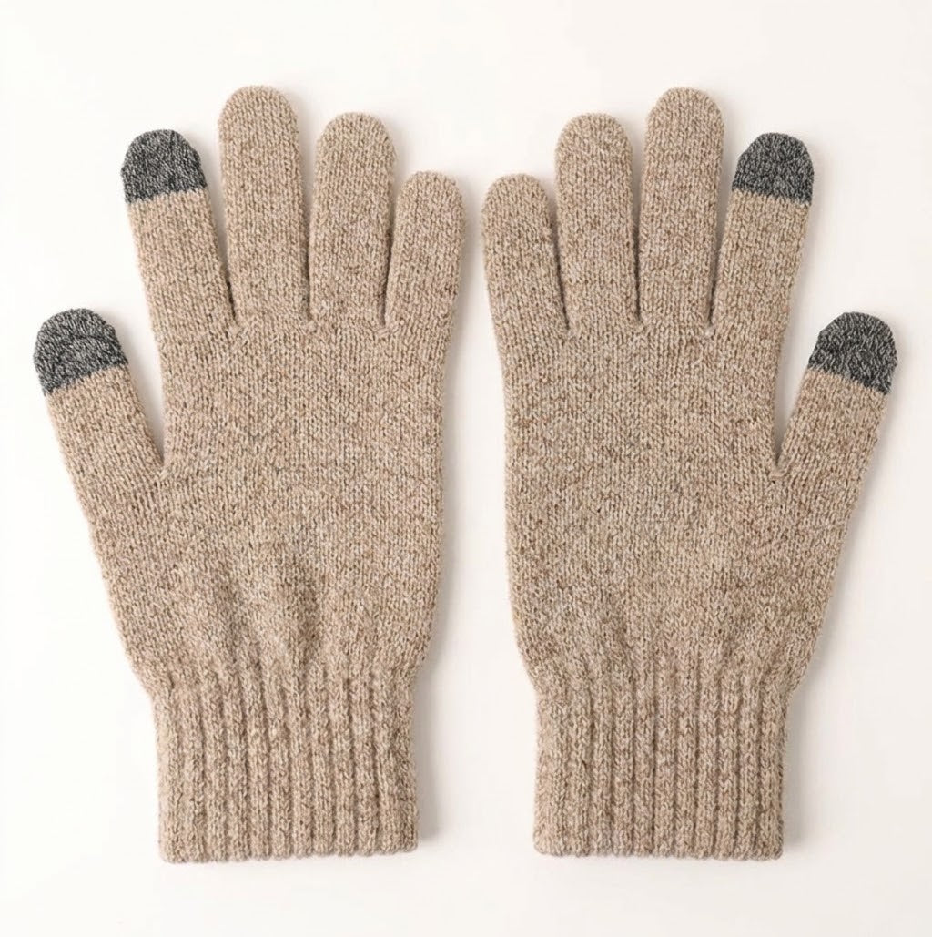 Cashmere Unisex Cuff Gloves
