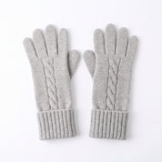 Cashmere Unisex Cable Knit Gloves