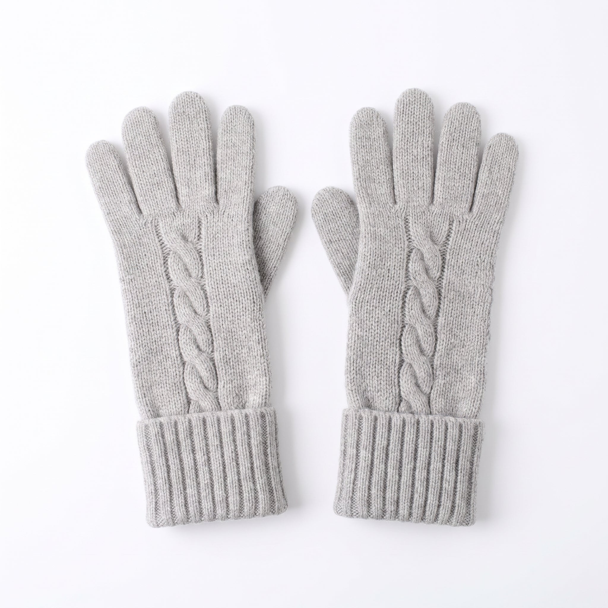 Cashmere Unisex Cable Knit Gloves