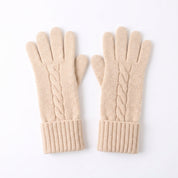 Cashmere Unisex Cable Knit Gloves