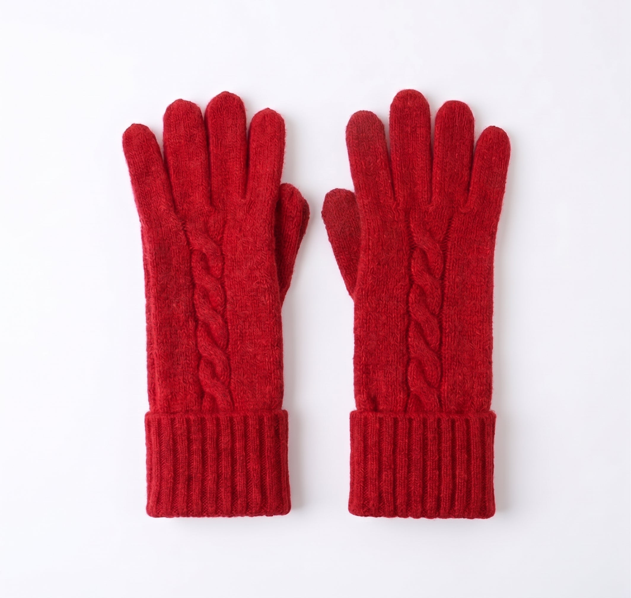Cashmere Unisex Cable Knit Gloves