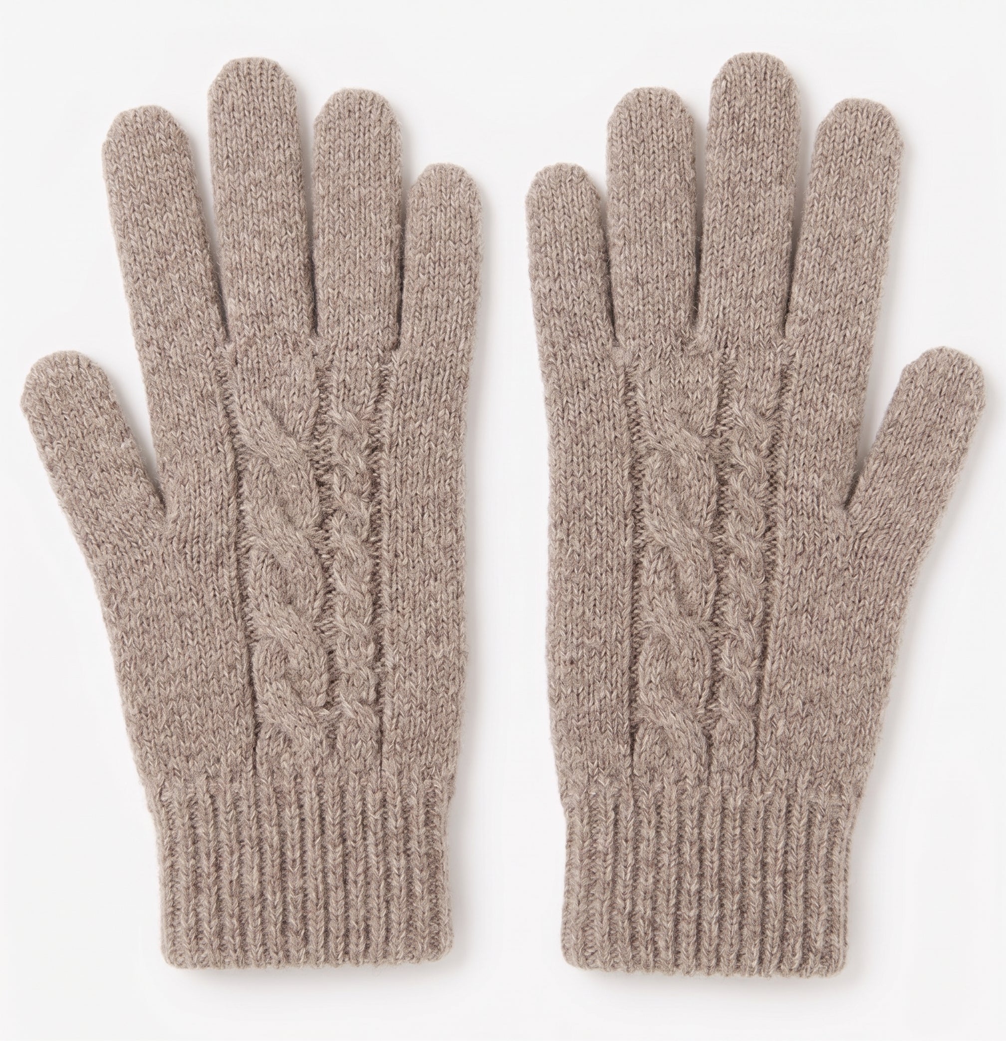 Cashmere Unisex Cable Knit Gloves