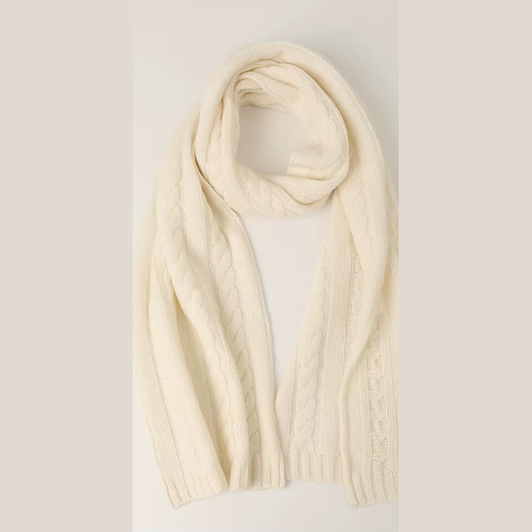 Cashmere Cable Knit Scarf