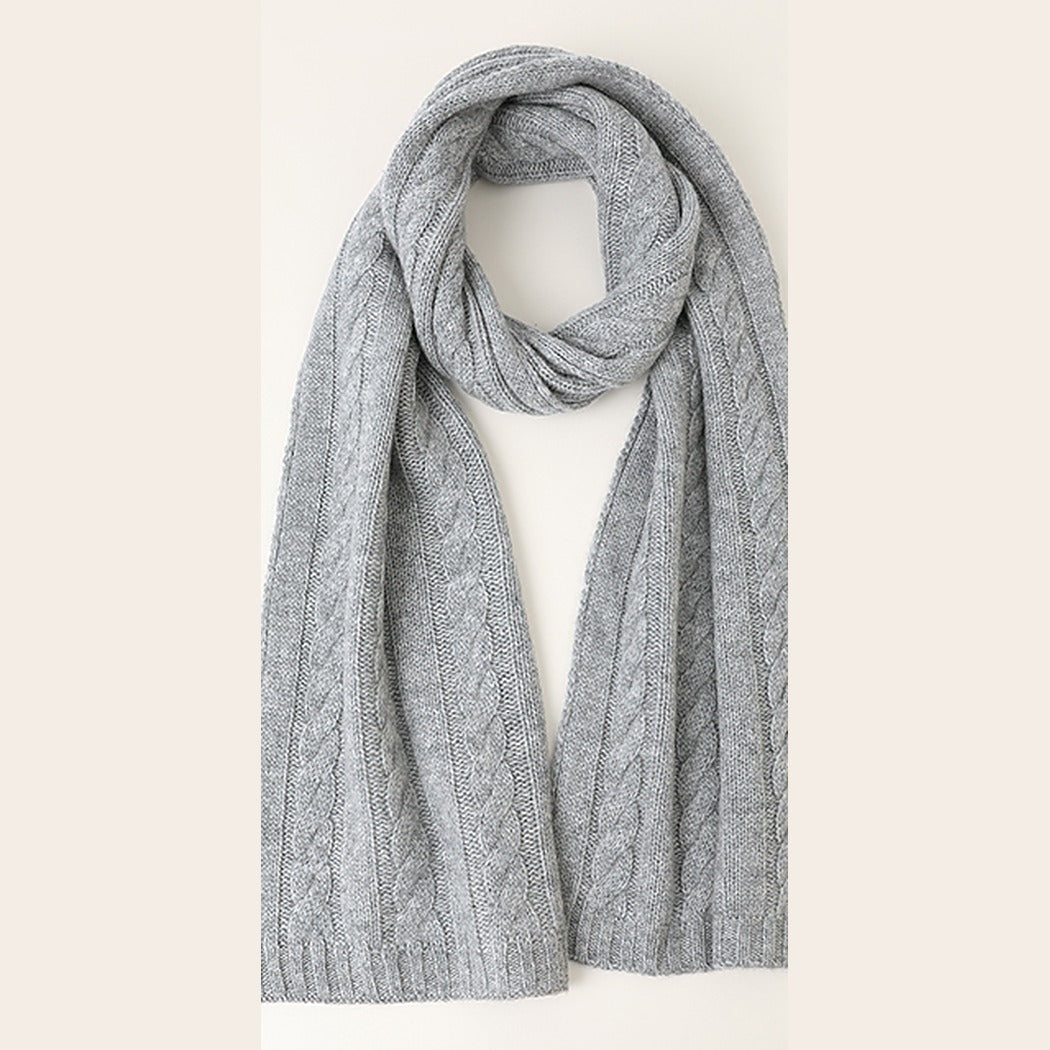 Cashmere Cable Knit Scarf