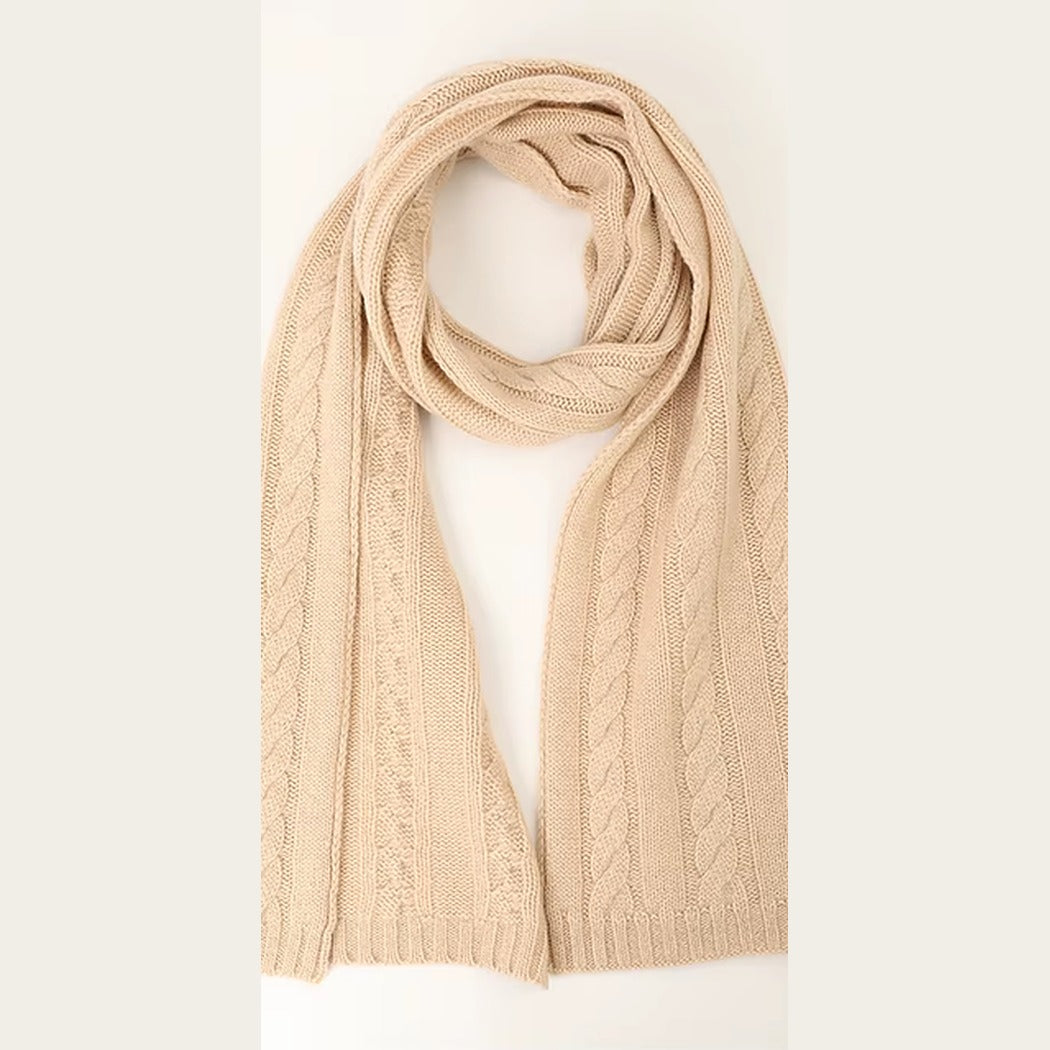 Cashmere Cable Knit Scarf
