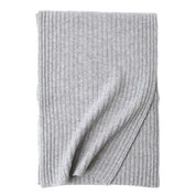 Wool Ribbed Knit Striped Scarf