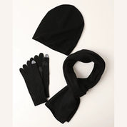 Cashmere Sweater Knit Scarf, Gloves, Hat Set
