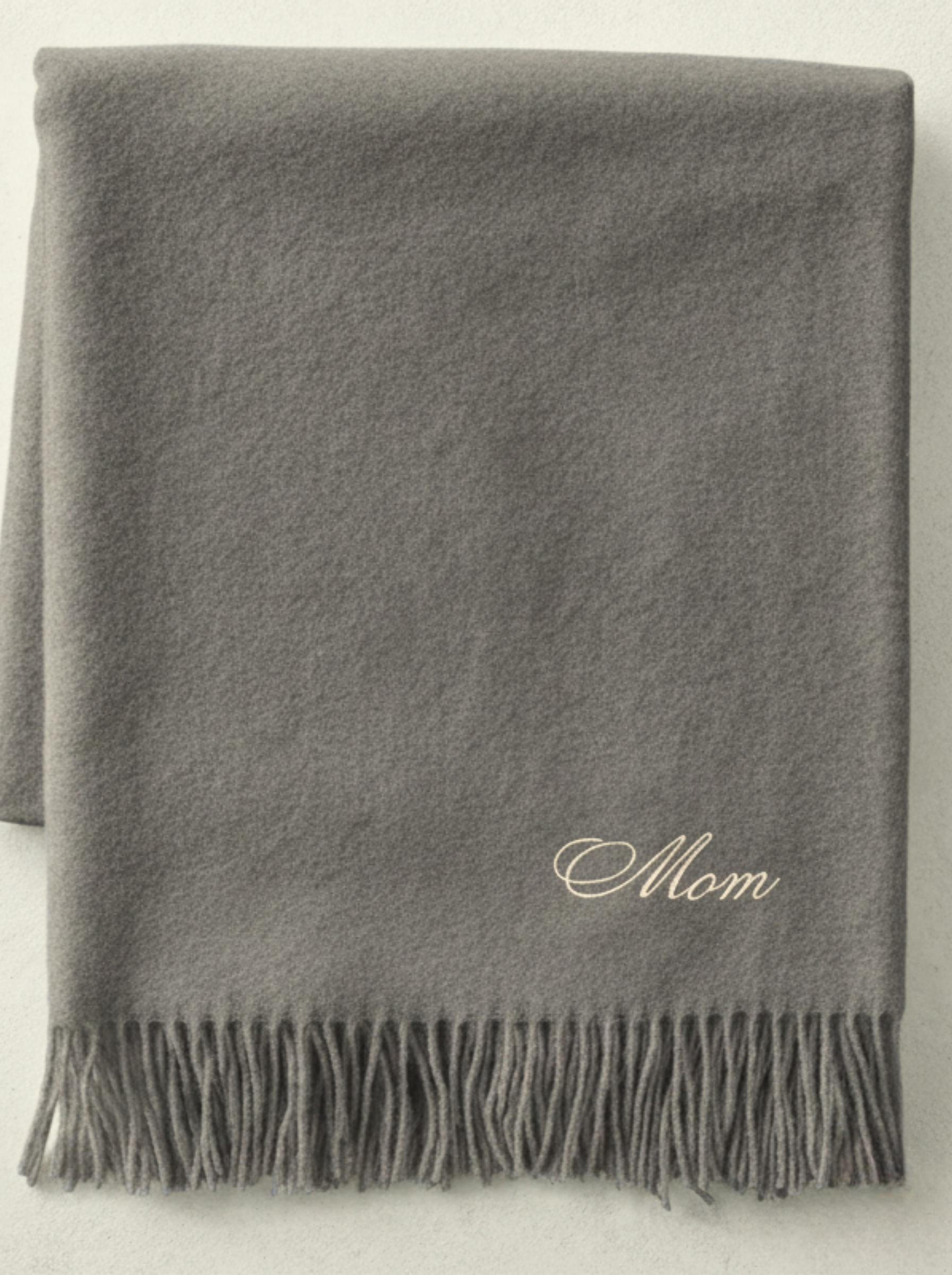 Solid 100% Cashmere Throw Blanket