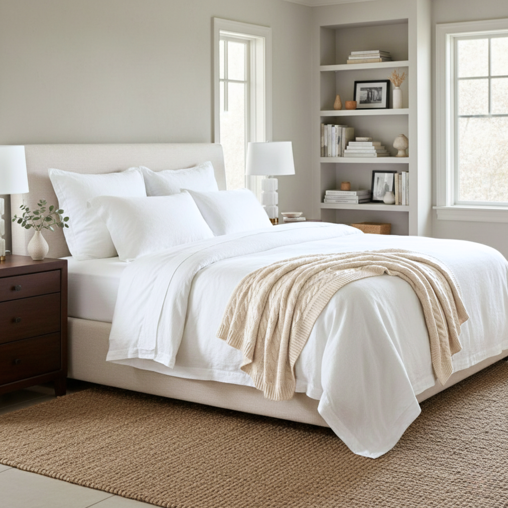 100% Cashmere Cable Knit Throw Blanket