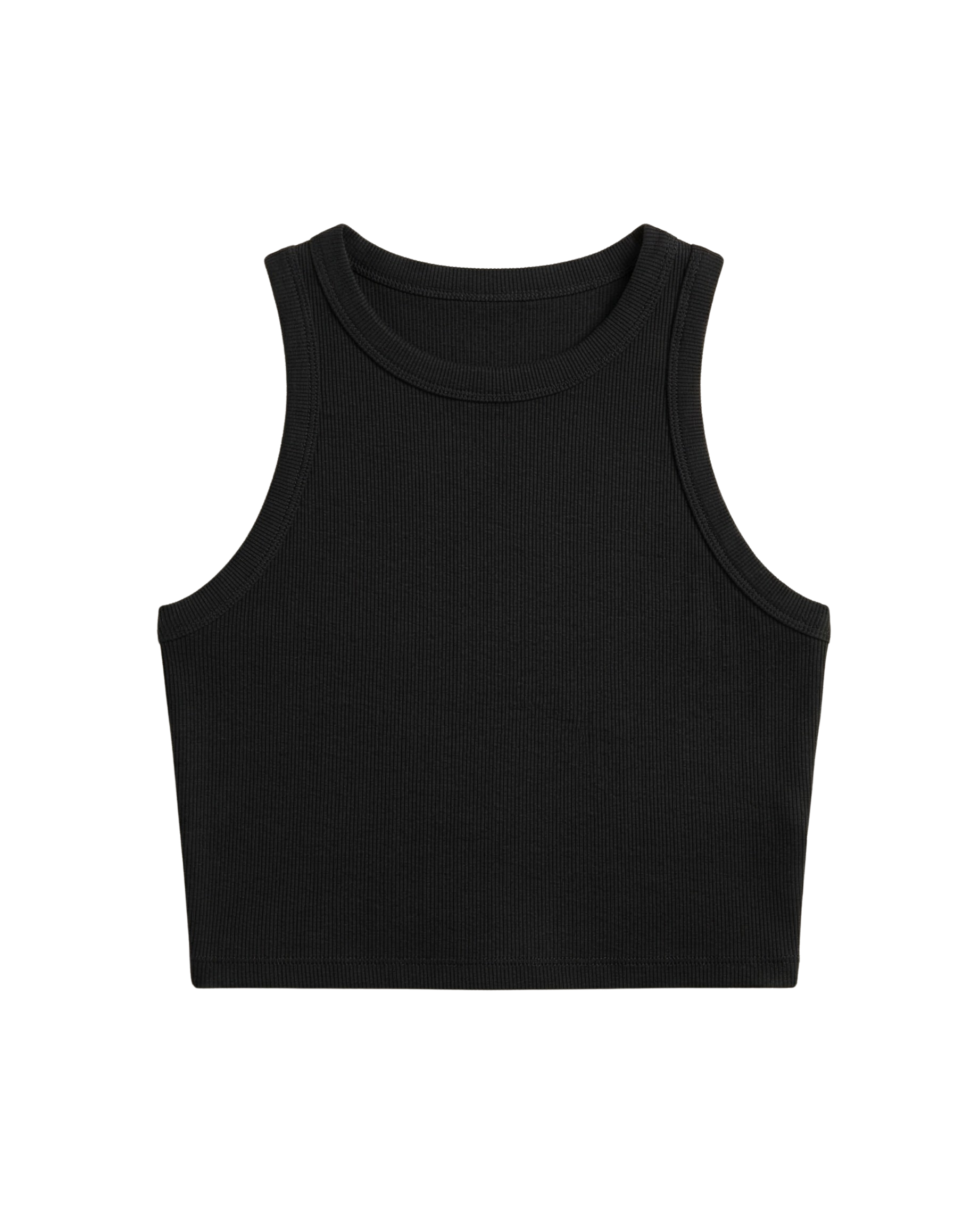 Lewis Bamboo Ribbed Crop Boyfriend Tank