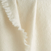 Brushed Mohair Fringe Throw in Ivory