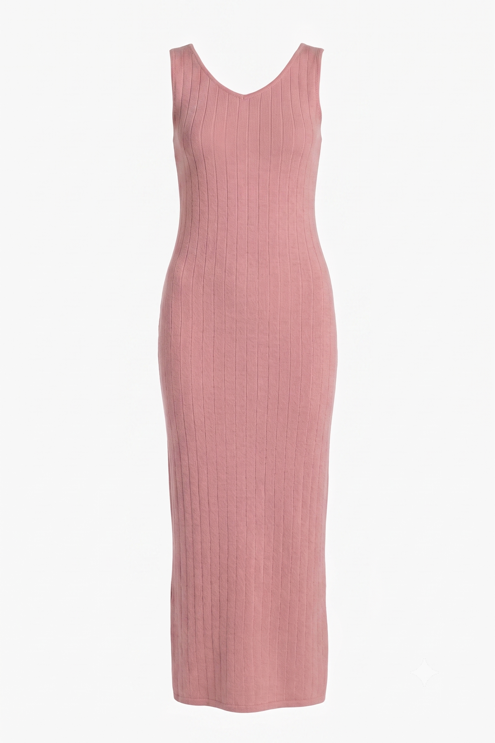 Cashmere Sleeveless Ribbed Maxi Dress