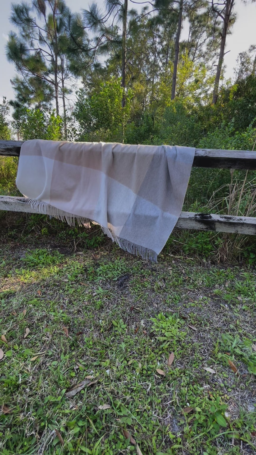 Australian Wool Oversize Check Throw Blanket