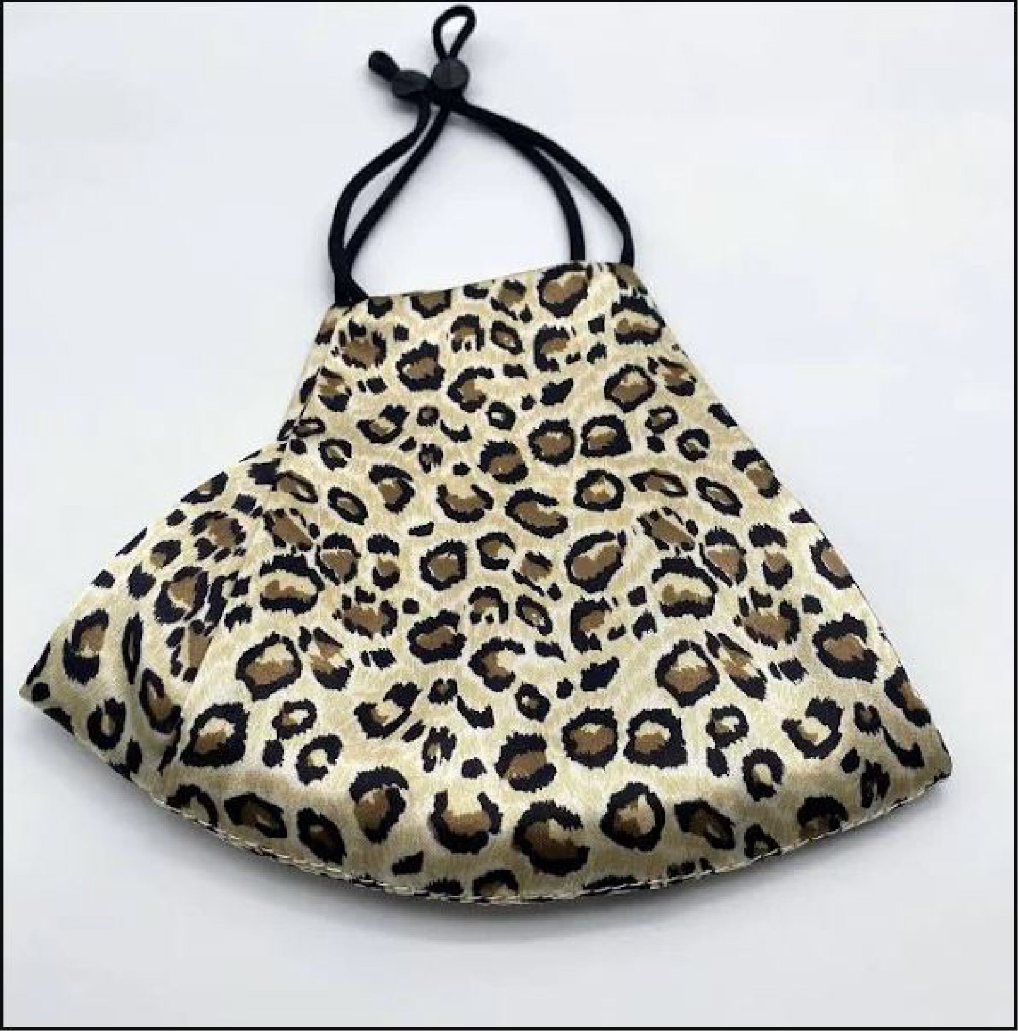 100% Silk Face Masks - USA Made - Adjustable Coverings - Leopard - pm 2.5 filter included
