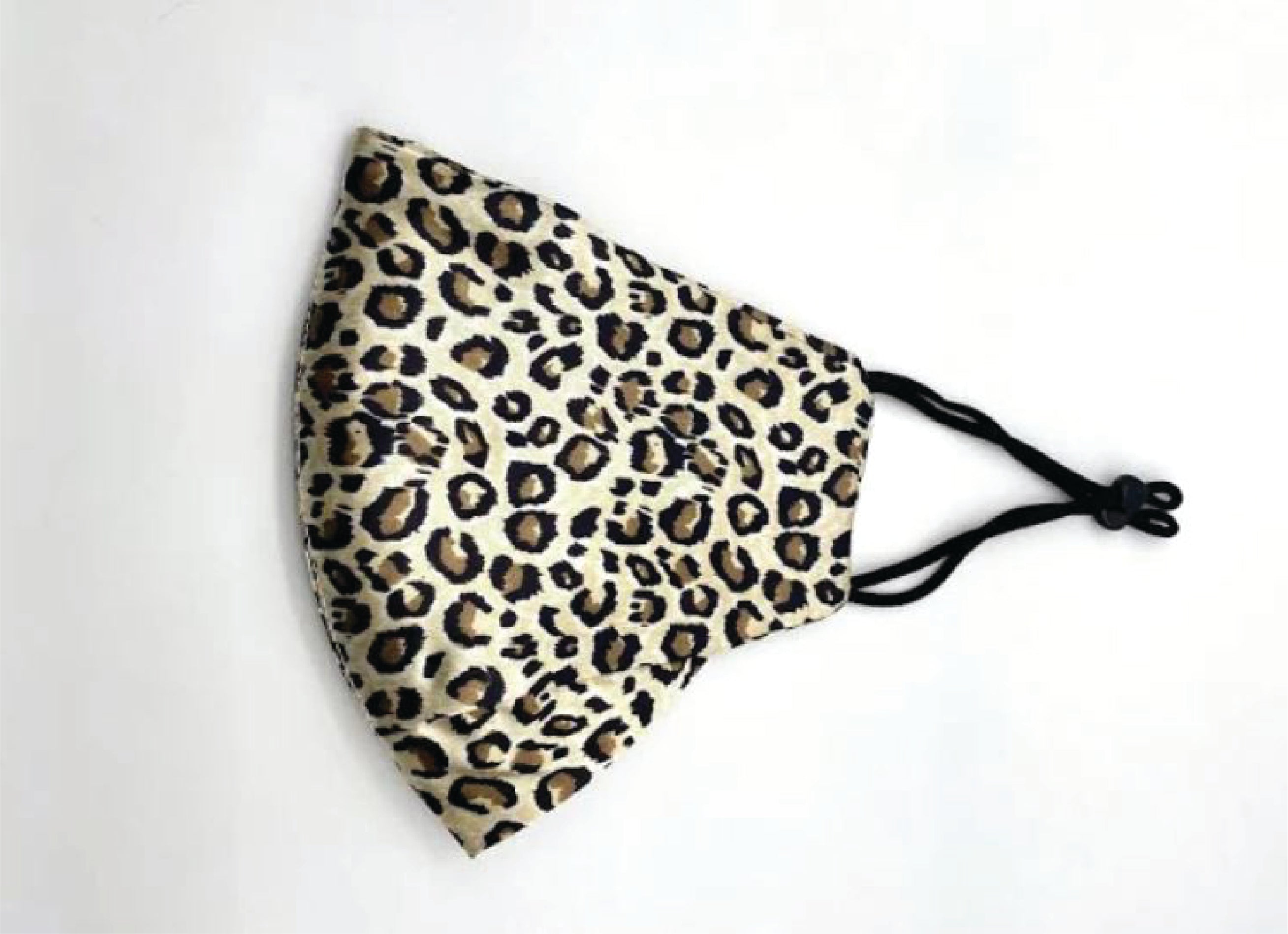 100% Silk Face Masks - USA Made - Adjustable Coverings - Leopard - pm 2.5 filter included