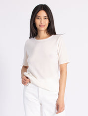 Crewneck Short Sleeve Oversize Cashmere Sweater