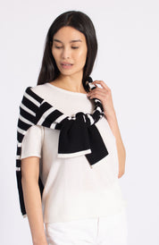 Crewneck Short Sleeve Oversize Cashmere Sweater