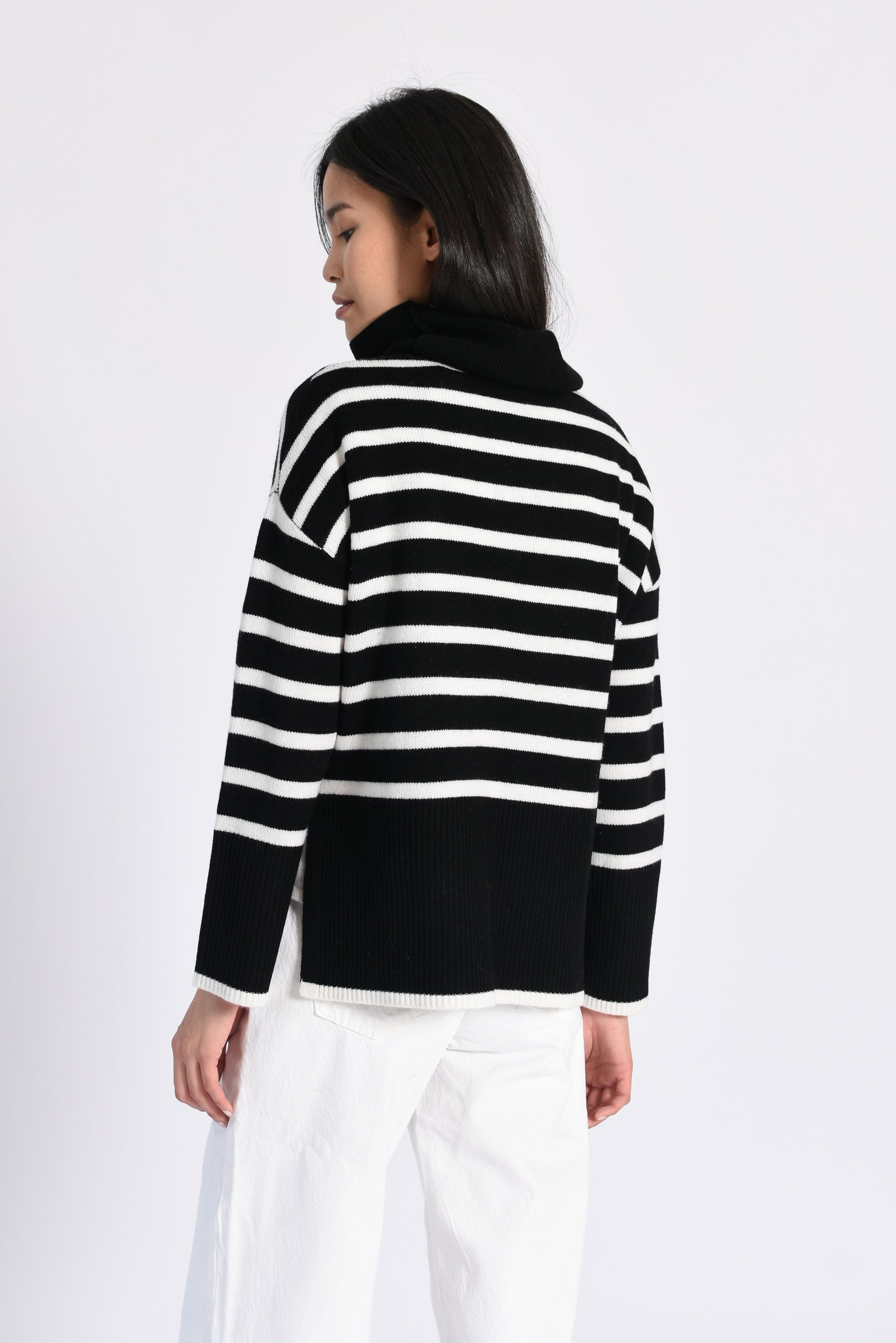 Oversize Stripe Turtleneck Sweater (Warehouse Sale)