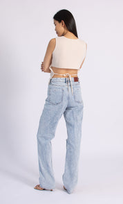 Tie-Back Sleeveless Top Cashmere