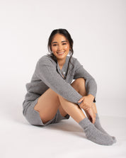 Cashmere Drawstring Shorts - Waffle Knit