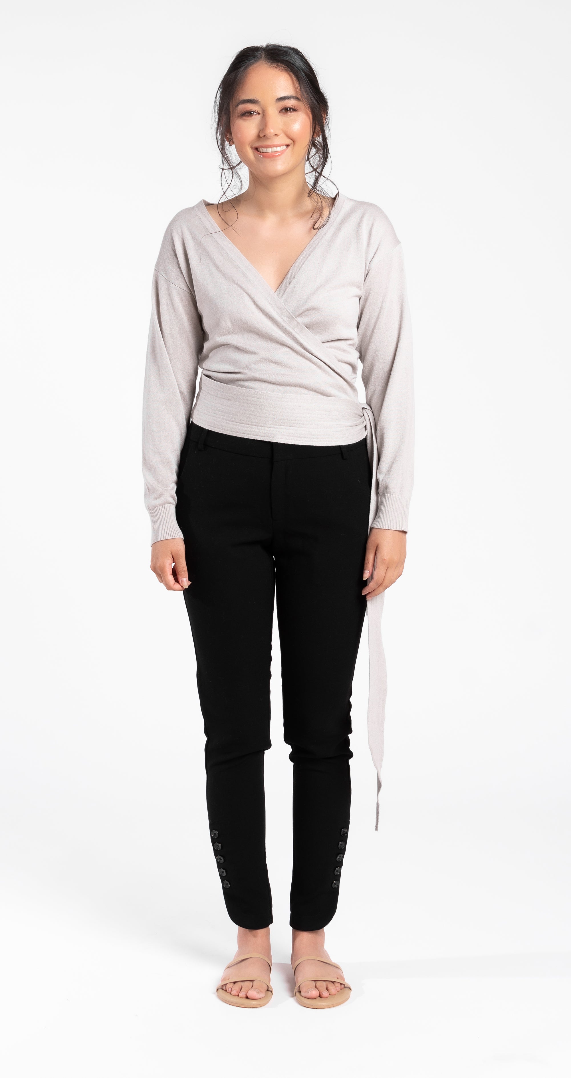 Cashmere Wrap Top Sweater