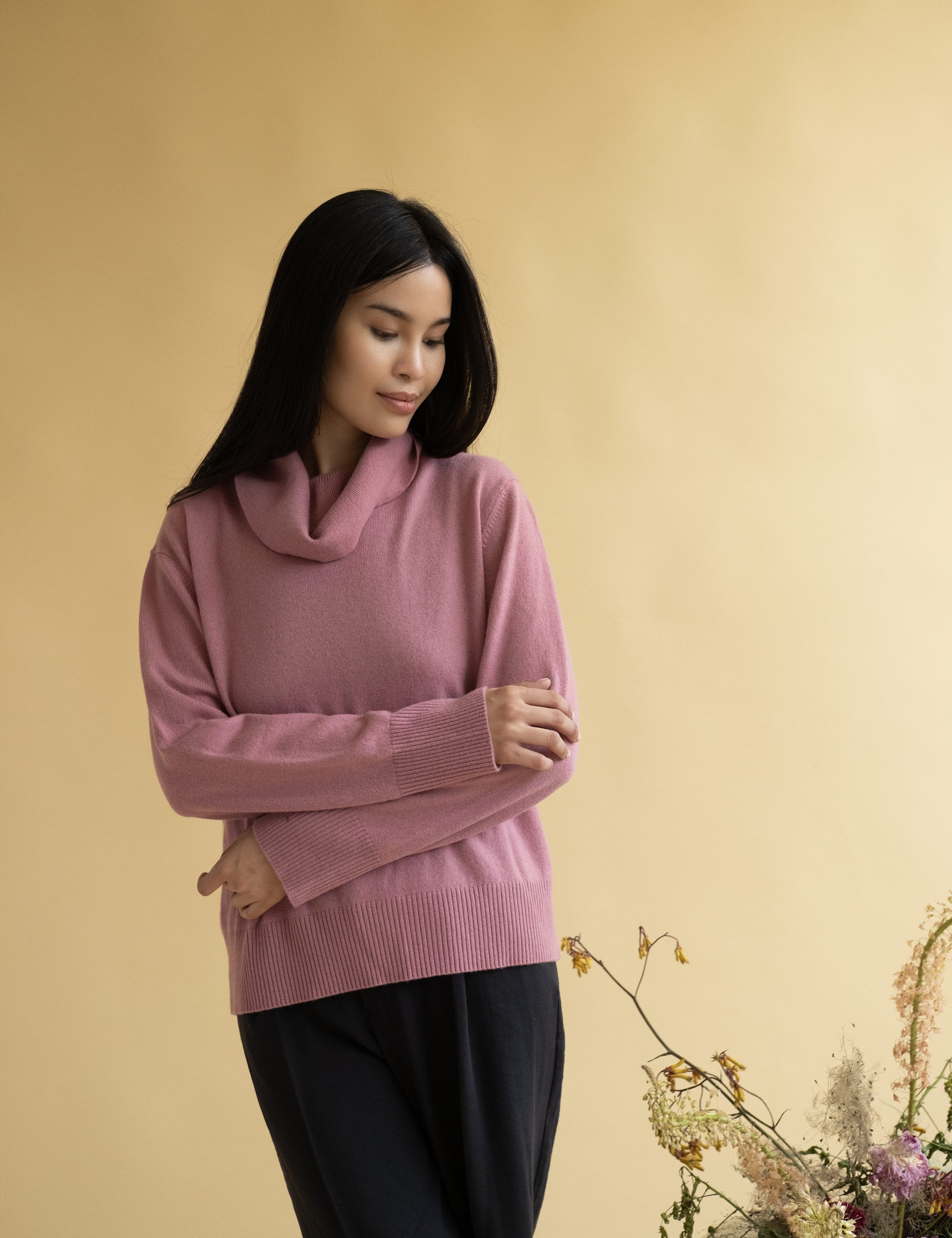 cashmere cownneck turtleneck sweater 
