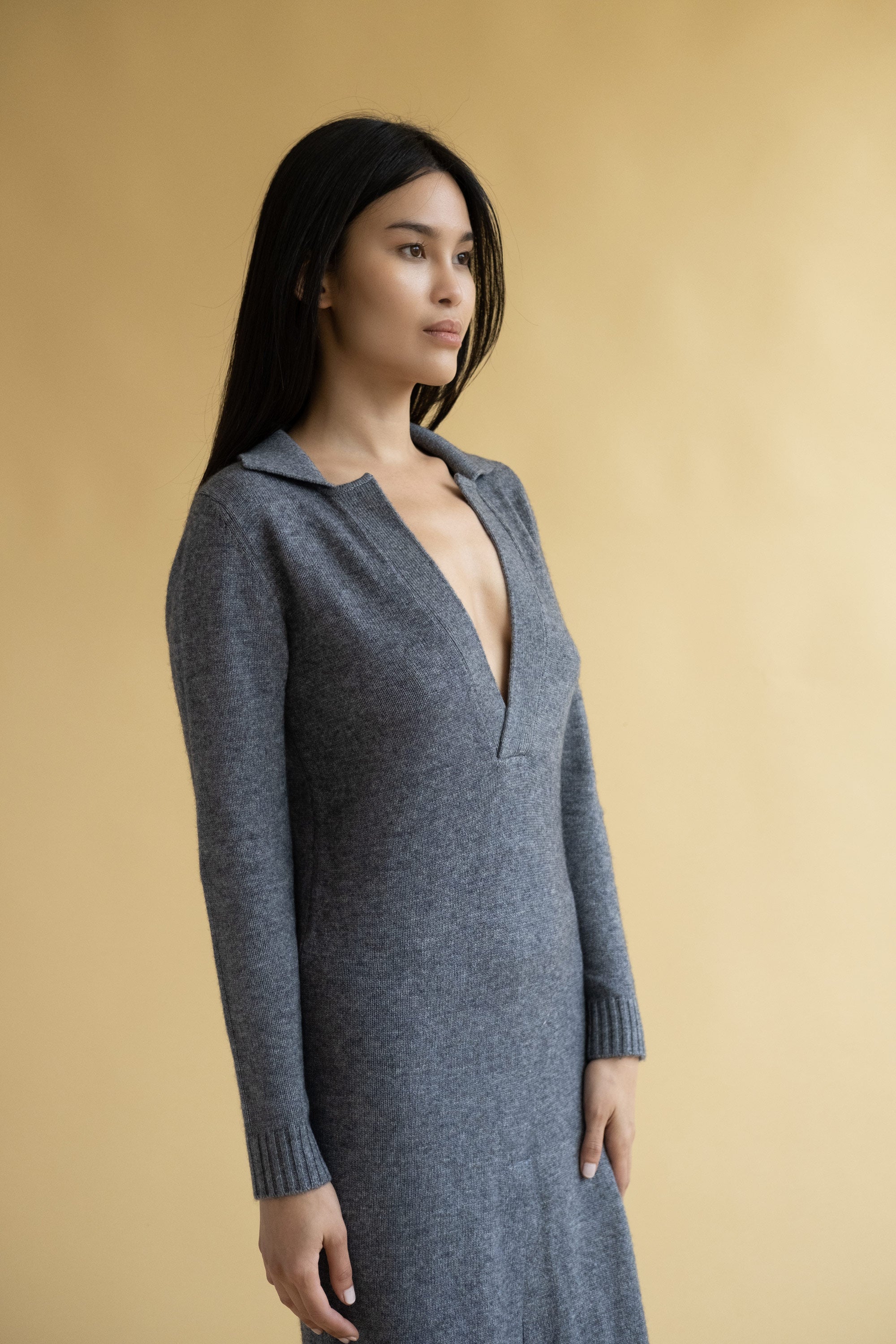 Karen Thomas - Sustainable Fashion - Polo Sweater Dress Karen Thomas - Sustainable Fashion - Polo Sweater Dress