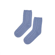 Premium 100% Cashmere Cable Knit Sleep Socks