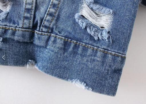 Distressed Denim Boyfriend Jacket Jacket Karen Thomas NY 