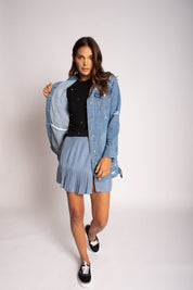 Distressed Denim Boyfriend Jacket Jacket Karen Thomas NY 