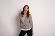 Embellished Suede Jacket Jacket Karen Thomas NY xl grey 