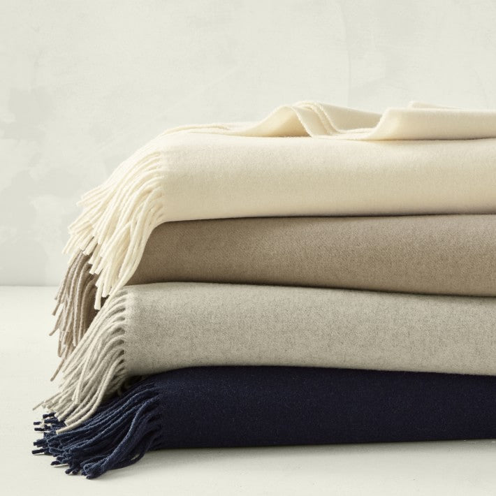 Solid Cashmere Throw Blanket