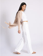 Fringe Wrap Duster Sweater