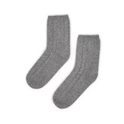 Premium 100% Cashmere Cable Knit Sleep Socks
